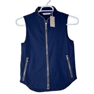 Peter‎ Millar Surge Vest Women XS Navy Blue Zip Up Wind Water Resistant Golf NWT